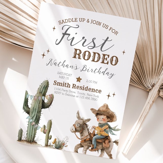 Convite Aniversário do Primeiro Rodeio Saddle Up (Criador carregado)