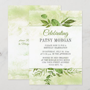 Convite Aniversário do Quebra de Cor de Água com Moldura