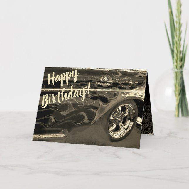 Convite Aniversário do Quente Rod, Espero que esteja gosta (Frente)