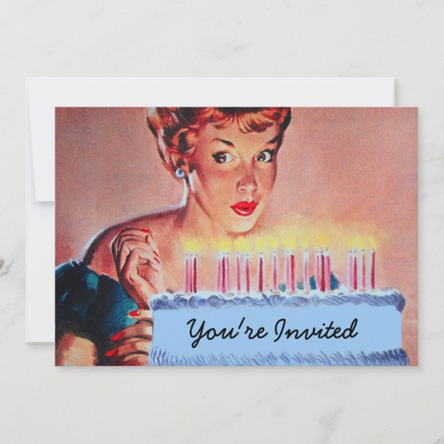 Convite Aniversário do Retro dos anos 50 (Frente)