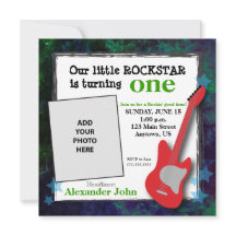 Aniversário do Rockstar Boy da Guitarra e Estrelas