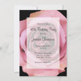 Convite Aniversário do Rosa Primavera Roxo Grande