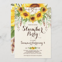 Aniversário do Sleepover de Boho do partido de