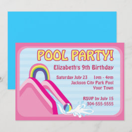 Convite Aniversário do Slide das Meninas