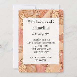 Convite Aniversário do sorvete Cones