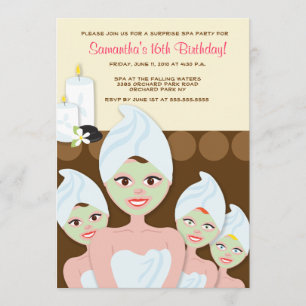 Convite Aniversário do SPA Girls Party ou Chá de panela 5x