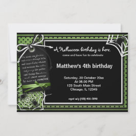 Convite Aniversário do Spider Halloween