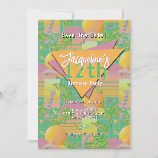 Convite Aniversário do Sunset no Verão Amarelo (Frente)