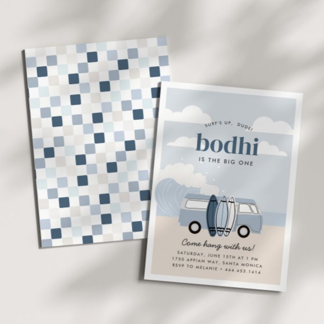 Convite Aniversário do Surf de praia de 1rua dos maiores r (Criador carregado)