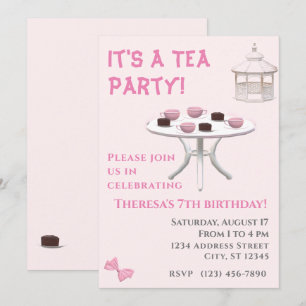 Convite Aniversário do Tea Party