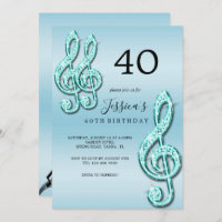 Aniversário do Teal Music Notes