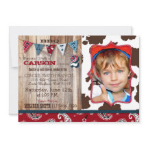 Aniversário do Tema Ocidental do Cowboy Red Bandan