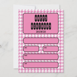 Convite Aniversário do Tom Branco e Rosa