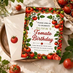Convite Aniversário do Tomate Vermelho