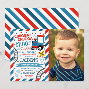 Convite Aniversário do Trem Convidam Chugga Chugga Choo C