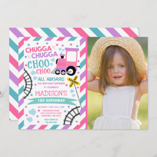 Convite Aniversário do Trem Convidam Chugga Chugga Choo Ch