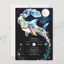 Aniversário do Tubarão Azul do Fundo Marinho