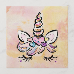 Convite Aniversário do Unicórnio Face