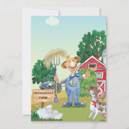 Convite Aniversário do velho MacDonald Personalizado