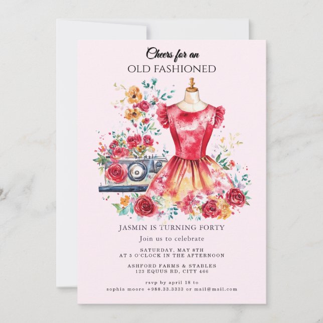 Convite Aniversário do Velho Movimento" (Frente)