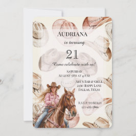 Convite Aniversário do Western Bloni Cowgirl