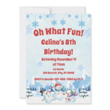 Aniversário do Winter Snowmen "Oh What Divertido"