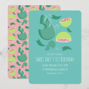 Convite Aniversário Doce da Fruta Gava