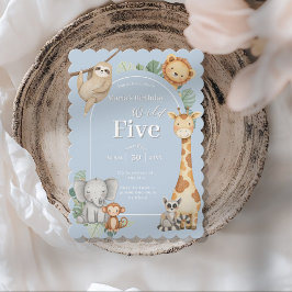 Convite Aniversário dos Animais da Selva Tropical de Paste