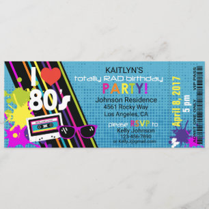 Convite Aniversário dos Anos 80
