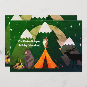 Convite Aniversário dos Campos de Animais Florestais e Mon