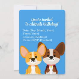 Convite Aniversário dos Corgi Kids