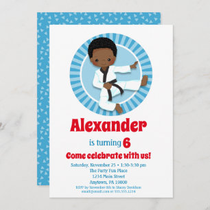 Convite Aniversário dos meninos do judo do karaté do