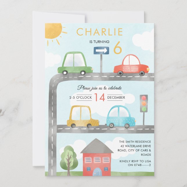 Convite Aniversário dos veículos automóveis e dos condutor (Frente)