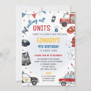 Convite Aniversário dos Veículos de Emergência
