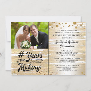 Convite ANIVERSÁRIO Dourado ANOS NEGROS NO FAZER