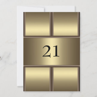 Convite Aniversário Dourado Glamour
