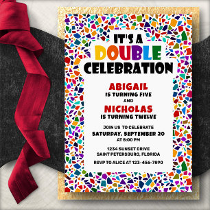 Convite Aniversário Duplo Conjunto