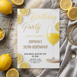 Convite Aniversário Elegante Inspirado em Limão