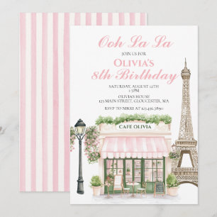 Convite Aniversário em Paris Café Parisiense