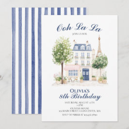 Convite Aniversário em Paris Café Parisiense Chá de Bebê