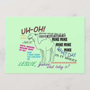 Convite aniversário engraçado do camelo