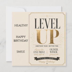 Convite Aniversário engraçado para amigos – Nível de idade