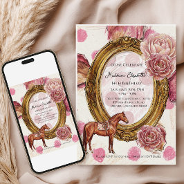 Convite Aniversário Equestre do Caçador Elegante