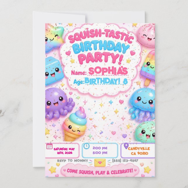 Convite Aniversário Esmagável (Frente)