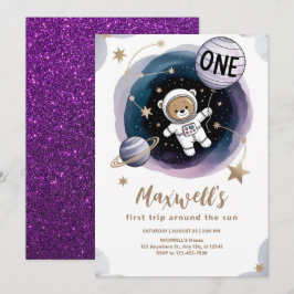 Convite Aniversário Espacial do Astronauta 1º