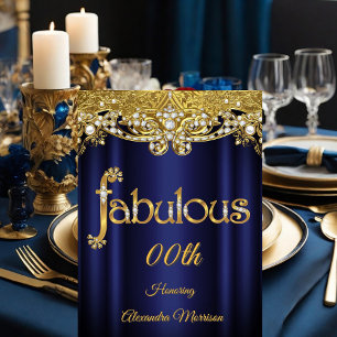 Convite Aniversário fabuloso Steel Azul Roxo Pérolas Doura