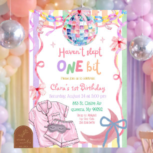 Convite Aniversário Fancy Pastel Não dormi nada