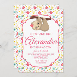 Convite Aniversário floral