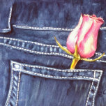 Convite Aniversário Floral de Cor de Água Denim Rosa e Azu<br><div class="desc">Uma maneira fabulosa e elegante de convidar amigos e família a celebrar esse Gal Especial! Um dia de banner para ter uma Festa de aniversário surpresa. As flores são pintadas em aquarela pelo designer.</div>