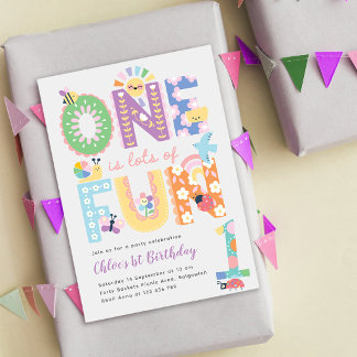 Convite Aniversário Floral de Primavera, Um é muita divers